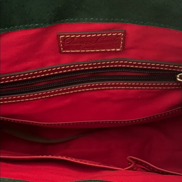 Dooney & Bourke Red Leather Shoulder Bag with Gold Accents - Picture 3 of 8
